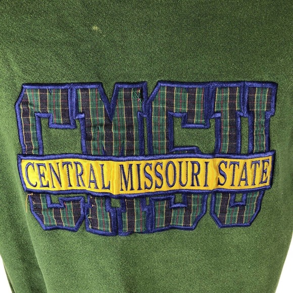 VINTAGE CENTRAL MISSOURI STATE UNIVERSITY SWEATSHIRT ADULT MEDIUM USA MADE CREW - Picture 4 of 13